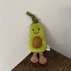 Jellycat Amusable Jitter Green Avocado Pull Cord Rattle Plush Toy Retired